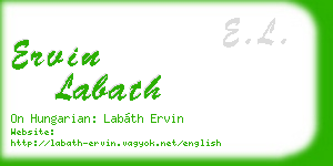 ervin labath business card